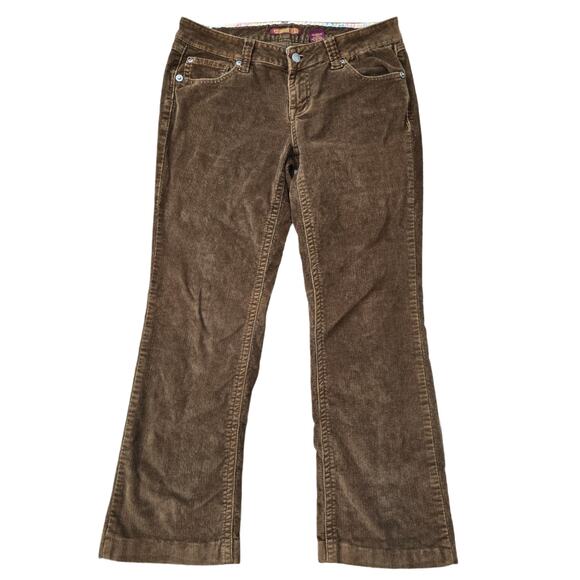 Brown Corduroy Pants ZanaDi ZD Premium Stretch Cords Size 11 Bootcut 5 pocket - Picture 1 of 10